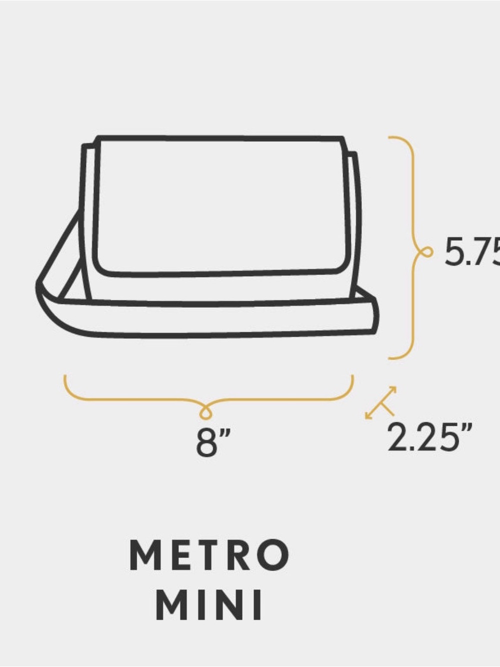 Portland Leather Mini Metro Sunshine - Picture 3 of 8